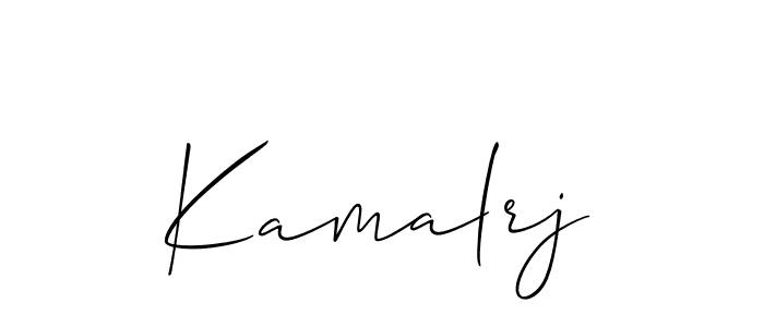 Use a signature maker to create a handwritten signature online. With this signature software, you can design (Allison_Script) your own signature for name Kamalrj. Kamalrj signature style 2 images and pictures png