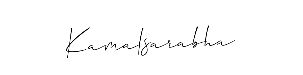 Design your own signature with our free online signature maker. With this signature software, you can create a handwritten (Allison_Script) signature for name Kamalsarabha. Kamalsarabha signature style 2 images and pictures png