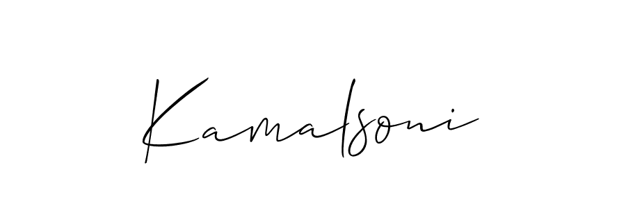 Similarly Allison_Script is the best handwritten signature design. Signature creator online .You can use it as an online autograph creator for name Kamalsoni. Kamalsoni signature style 2 images and pictures png