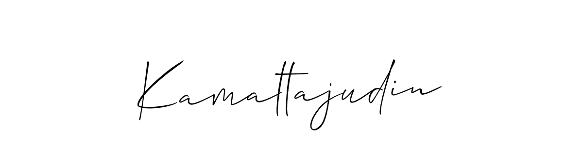 Create a beautiful signature design for name Kamaltajudin. With this signature (Allison_Script) fonts, you can make a handwritten signature for free. Kamaltajudin signature style 2 images and pictures png
