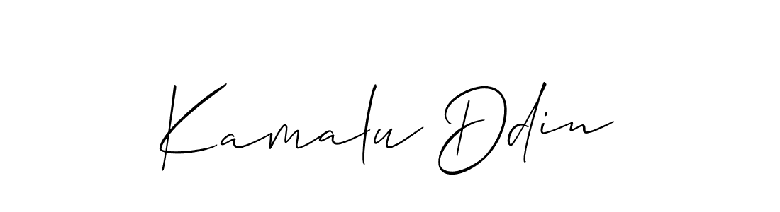 Make a beautiful signature design for name Kamalu Ddin. With this signature (Allison_Script) style, you can create a handwritten signature for free. Kamalu Ddin signature style 2 images and pictures png