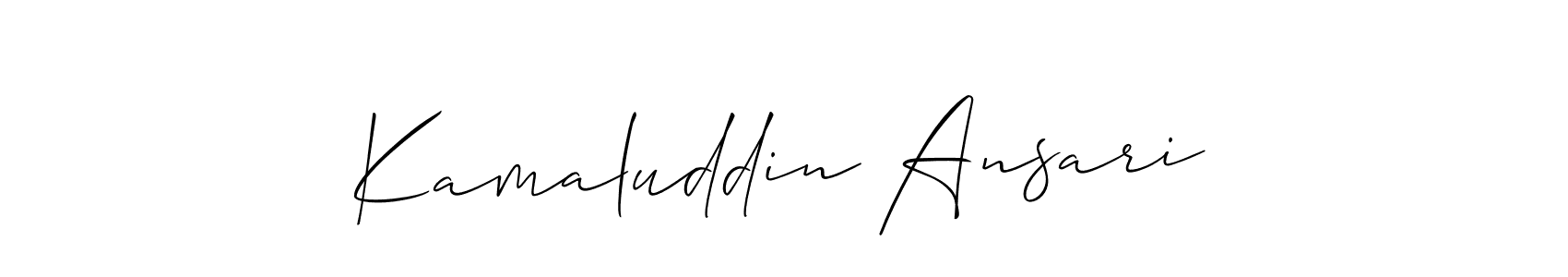 Make a beautiful signature design for name Kamaluddin Ansari. With this signature (Allison_Script) style, you can create a handwritten signature for free. Kamaluddin Ansari signature style 2 images and pictures png