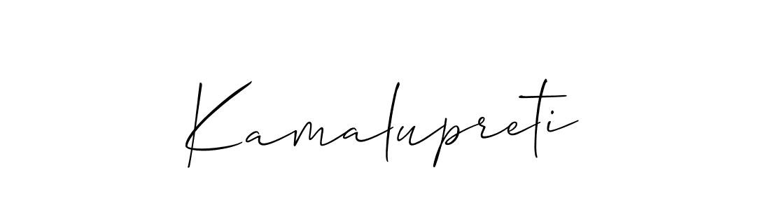 You should practise on your own different ways (Allison_Script) to write your name (Kamalupreti) in signature. don't let someone else do it for you. Kamalupreti signature style 2 images and pictures png