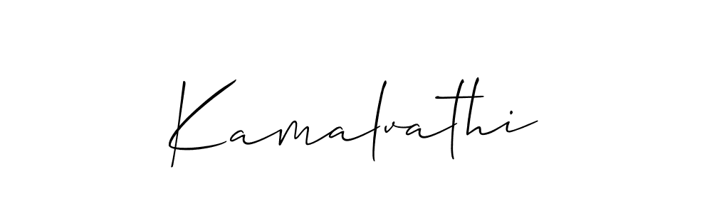 Use a signature maker to create a handwritten signature online. With this signature software, you can design (Allison_Script) your own signature for name Kamalvathi. Kamalvathi signature style 2 images and pictures png