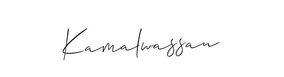 It looks lik you need a new signature style for name Kamalwassan. Design unique handwritten (Allison_Script) signature with our free signature maker in just a few clicks. Kamalwassan signature style 2 images and pictures png