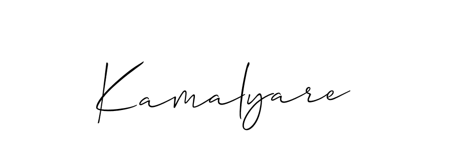 Design your own signature with our free online signature maker. With this signature software, you can create a handwritten (Allison_Script) signature for name Kamalyare. Kamalyare signature style 2 images and pictures png