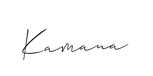 Allison_Script is a professional signature style that is perfect for those who want to add a touch of class to their signature. It is also a great choice for those who want to make their signature more unique. Get Kamana name to fancy signature for free. Kamana signature style 2 images and pictures png