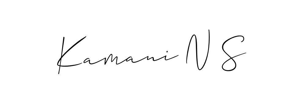 Once you've used our free online signature maker to create your best signature Allison_Script style, it's time to enjoy all of the benefits that Kamani N S name signing documents. Kamani N S signature style 2 images and pictures png