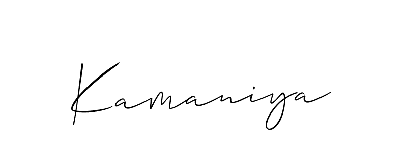 Also You can easily find your signature by using the search form. We will create Kamaniya name handwritten signature images for you free of cost using Allison_Script sign style. Kamaniya signature style 2 images and pictures png