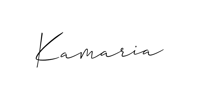 The best way (Allison_Script) to make a short signature is to pick only two or three words in your name. The name Kamaria include a total of six letters. For converting this name. Kamaria signature style 2 images and pictures png