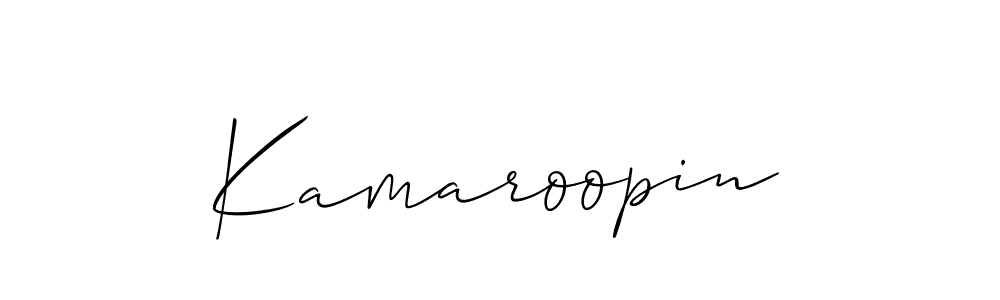 Make a short Kamaroopin signature style. Manage your documents anywhere anytime using Allison_Script. Create and add eSignatures, submit forms, share and send files easily. Kamaroopin signature style 2 images and pictures png