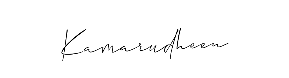 Use a signature maker to create a handwritten signature online. With this signature software, you can design (Allison_Script) your own signature for name Kamarudheen. Kamarudheen signature style 2 images and pictures png