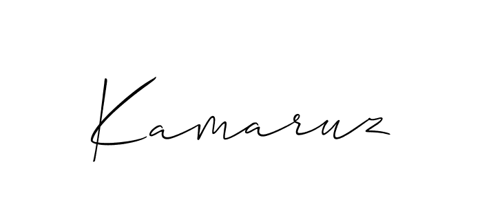How to make Kamaruz signature? Allison_Script is a professional autograph style. Create handwritten signature for Kamaruz name. Kamaruz signature style 2 images and pictures png