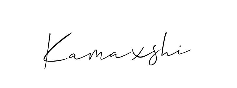 Design your own signature with our free online signature maker. With this signature software, you can create a handwritten (Allison_Script) signature for name Kamaxshi. Kamaxshi signature style 2 images and pictures png