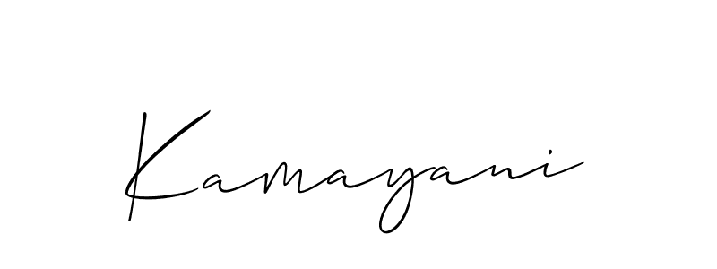 if you are searching for the best signature style for your name Kamayani. so please give up your signature search. here we have designed multiple signature styles  using Allison_Script. Kamayani signature style 2 images and pictures png