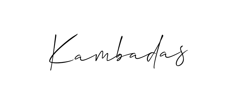 How to make Kambadas signature? Allison_Script is a professional autograph style. Create handwritten signature for Kambadas name. Kambadas signature style 2 images and pictures png