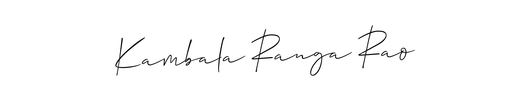 Create a beautiful signature design for name Kambala Ranga Rao. With this signature (Allison_Script) fonts, you can make a handwritten signature for free. Kambala Ranga Rao signature style 2 images and pictures png