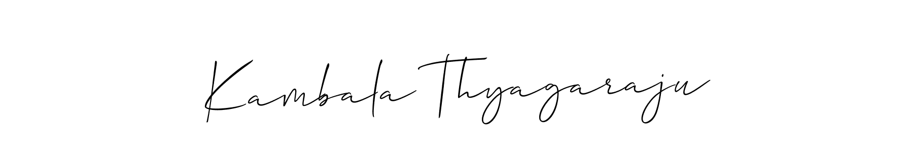 Allison_Script is a professional signature style that is perfect for those who want to add a touch of class to their signature. It is also a great choice for those who want to make their signature more unique. Get Kambala Thyagaraju name to fancy signature for free. Kambala Thyagaraju signature style 2 images and pictures png