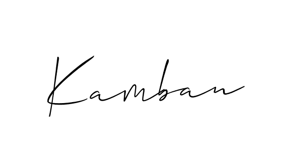 Kamban stylish signature style. Best Handwritten Sign (Allison_Script) for my name. Handwritten Signature Collection Ideas for my name Kamban. Kamban signature style 2 images and pictures png