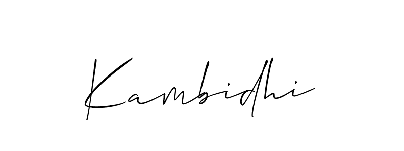 Kambidhi stylish signature style. Best Handwritten Sign (Allison_Script) for my name. Handwritten Signature Collection Ideas for my name Kambidhi. Kambidhi signature style 2 images and pictures png