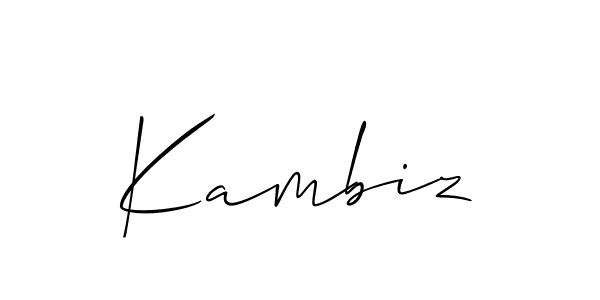 How to Draw Kambiz signature style? Allison_Script is a latest design signature styles for name Kambiz. Kambiz signature style 2 images and pictures png