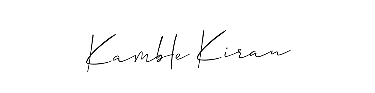 Best and Professional Signature Style for Kamble Kiran. Allison_Script Best Signature Style Collection. Kamble Kiran signature style 2 images and pictures png