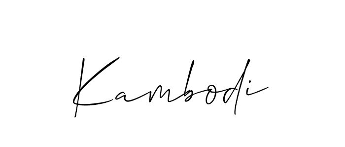 Allison_Script is a professional signature style that is perfect for those who want to add a touch of class to their signature. It is also a great choice for those who want to make their signature more unique. Get Kambodi name to fancy signature for free. Kambodi signature style 2 images and pictures png