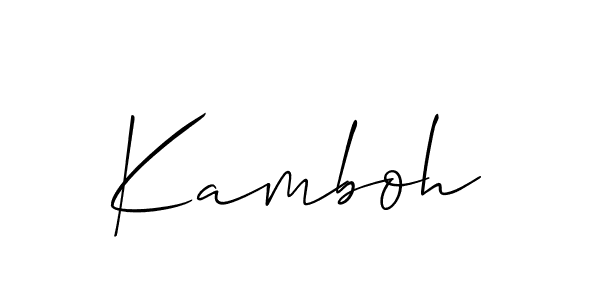 The best way (Allison_Script) to make a short signature is to pick only two or three words in your name. The name Kamboh include a total of six letters. For converting this name. Kamboh signature style 2 images and pictures png