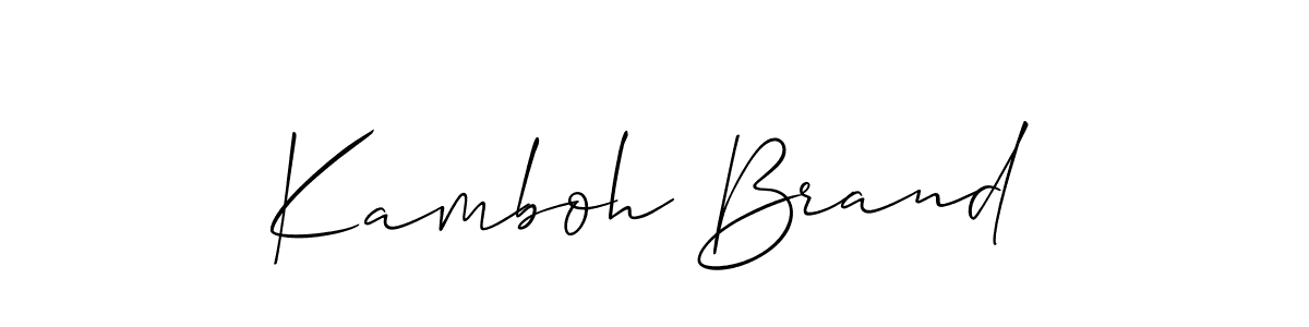 Kamboh Brand stylish signature style. Best Handwritten Sign (Allison_Script) for my name. Handwritten Signature Collection Ideas for my name Kamboh Brand. Kamboh Brand signature style 2 images and pictures png