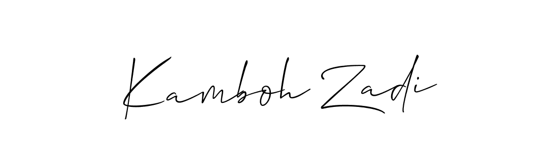 You can use this online signature creator to create a handwritten signature for the name Kamboh Zadi. This is the best online autograph maker. Kamboh Zadi signature style 2 images and pictures png