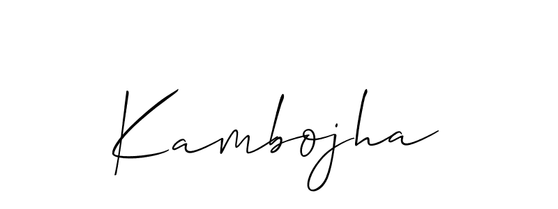 Make a short Kambojha signature style. Manage your documents anywhere anytime using Allison_Script. Create and add eSignatures, submit forms, share and send files easily. Kambojha signature style 2 images and pictures png