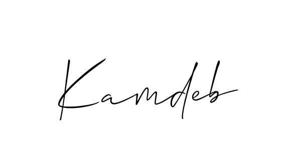 Once you've used our free online signature maker to create your best signature Allison_Script style, it's time to enjoy all of the benefits that Kamdeb name signing documents. Kamdeb signature style 2 images and pictures png