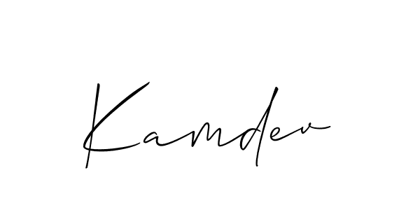 You should practise on your own different ways (Allison_Script) to write your name (Kamdev) in signature. don't let someone else do it for you. Kamdev signature style 2 images and pictures png