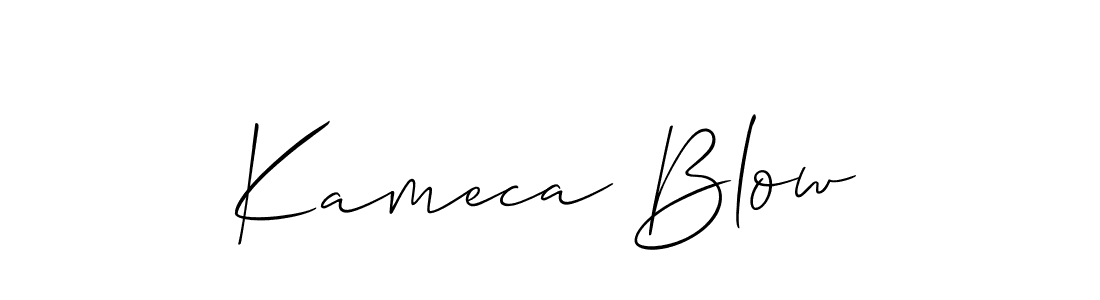 Design your own signature with our free online signature maker. With this signature software, you can create a handwritten (Allison_Script) signature for name Kameca Blow. Kameca Blow signature style 2 images and pictures png