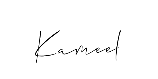 How to make Kameel signature? Allison_Script is a professional autograph style. Create handwritten signature for Kameel name. Kameel signature style 2 images and pictures png