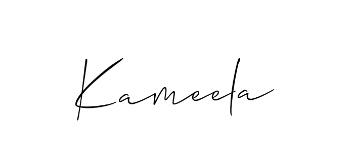 Similarly Allison_Script is the best handwritten signature design. Signature creator online .You can use it as an online autograph creator for name Kameela. Kameela signature style 2 images and pictures png