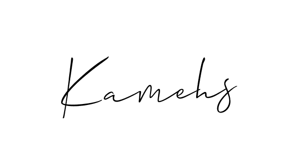 How to make Kamehs signature? Allison_Script is a professional autograph style. Create handwritten signature for Kamehs name. Kamehs signature style 2 images and pictures png