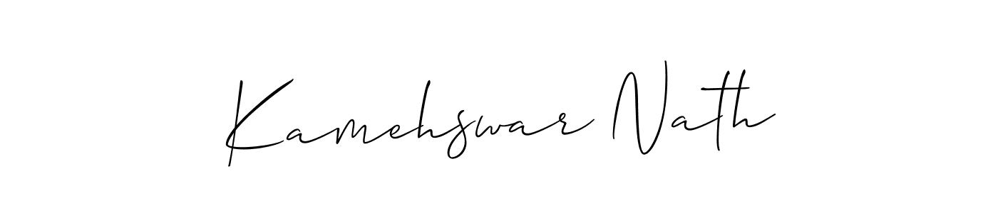 Kamehswar Nath stylish signature style. Best Handwritten Sign (Allison_Script) for my name. Handwritten Signature Collection Ideas for my name Kamehswar Nath. Kamehswar Nath signature style 2 images and pictures png