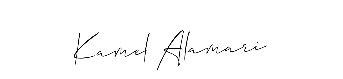 Also we have Kamel Alamari name is the best signature style. Create professional handwritten signature collection using Allison_Script autograph style. Kamel Alamari signature style 2 images and pictures png