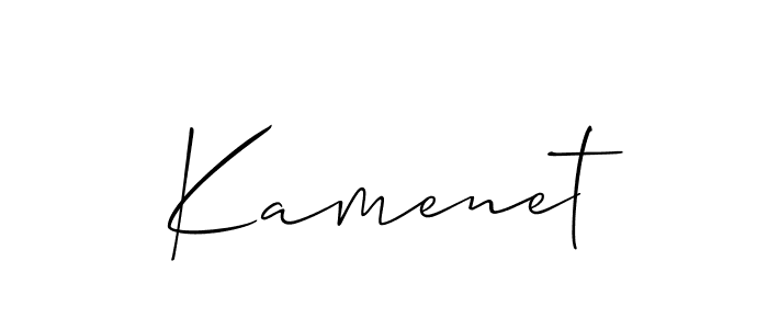 You should practise on your own different ways (Allison_Script) to write your name (Kamenet) in signature. don't let someone else do it for you. Kamenet signature style 2 images and pictures png