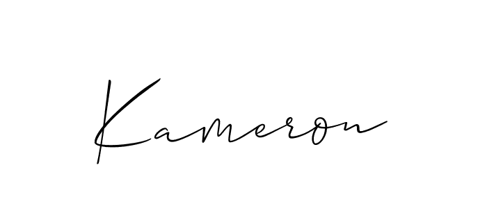 How to make Kameron signature? Allison_Script is a professional autograph style. Create handwritten signature for Kameron name. Kameron signature style 2 images and pictures png