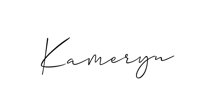 Create a beautiful signature design for name Kameryn. With this signature (Allison_Script) fonts, you can make a handwritten signature for free. Kameryn signature style 2 images and pictures png