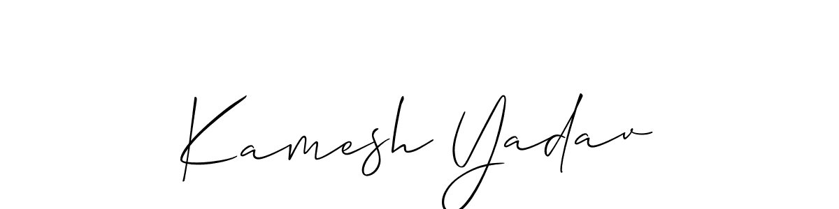 This is the best signature style for the Kamesh Yadav name. Also you like these signature font (Allison_Script). Mix name signature. Kamesh Yadav signature style 2 images and pictures png