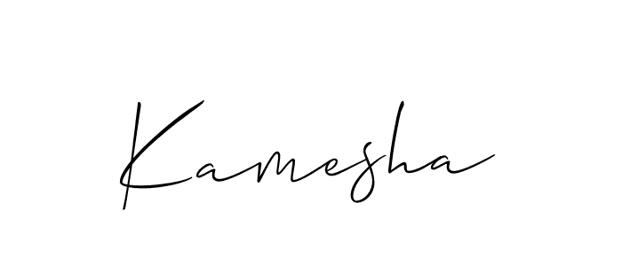 Create a beautiful signature design for name Kamesha. With this signature (Allison_Script) fonts, you can make a handwritten signature for free. Kamesha signature style 2 images and pictures png