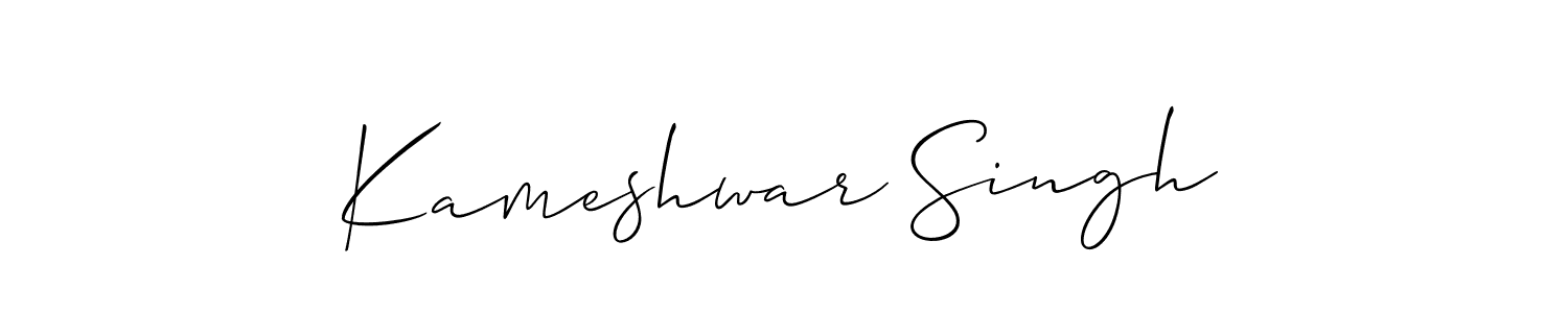 This is the best signature style for the Kameshwar Singh name. Also you like these signature font (Allison_Script). Mix name signature. Kameshwar Singh signature style 2 images and pictures png