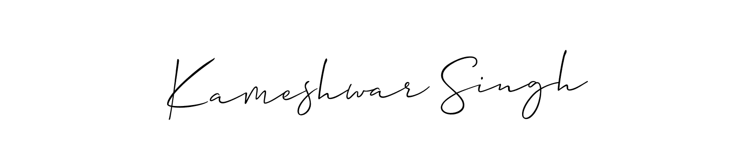 Also You can easily find your signature by using the search form. We will create Kameshwar Singh name handwritten signature images for you free of cost using Allison_Script sign style. Kameshwar Singh signature style 2 images and pictures png