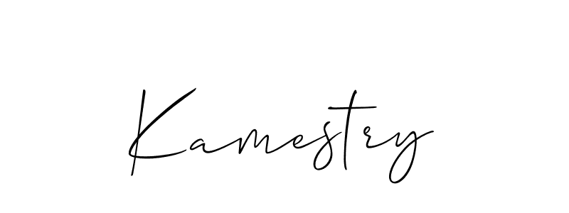 It looks lik you need a new signature style for name Kamestry. Design unique handwritten (Allison_Script) signature with our free signature maker in just a few clicks. Kamestry signature style 2 images and pictures png
