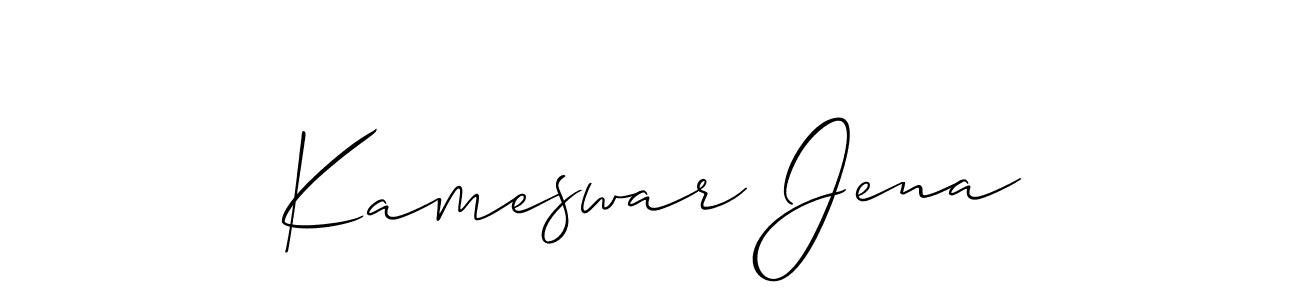 How to Draw Kameswar Jena signature style? Allison_Script is a latest design signature styles for name Kameswar Jena. Kameswar Jena signature style 2 images and pictures png