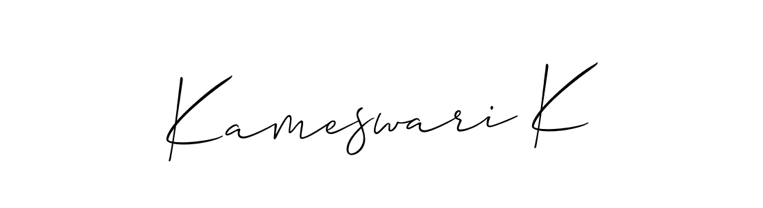Best and Professional Signature Style for Kameswari K. Allison_Script Best Signature Style Collection. Kameswari K signature style 2 images and pictures png