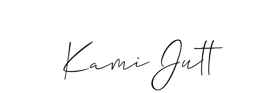 Make a beautiful signature design for name Kami Jutt. With this signature (Allison_Script) style, you can create a handwritten signature for free. Kami Jutt signature style 2 images and pictures png
